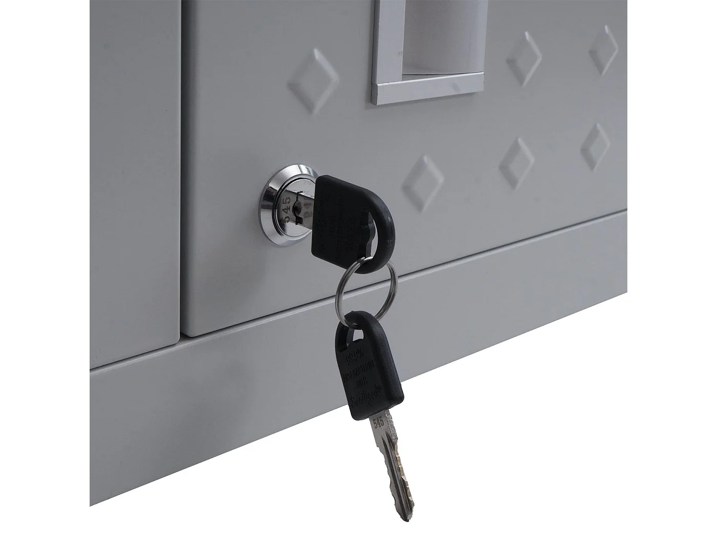 Armadio pensile MCW-O52, armadietto a muro, garage, con serratura, in acciaio 77x77x31cm ~ grigio chiaro