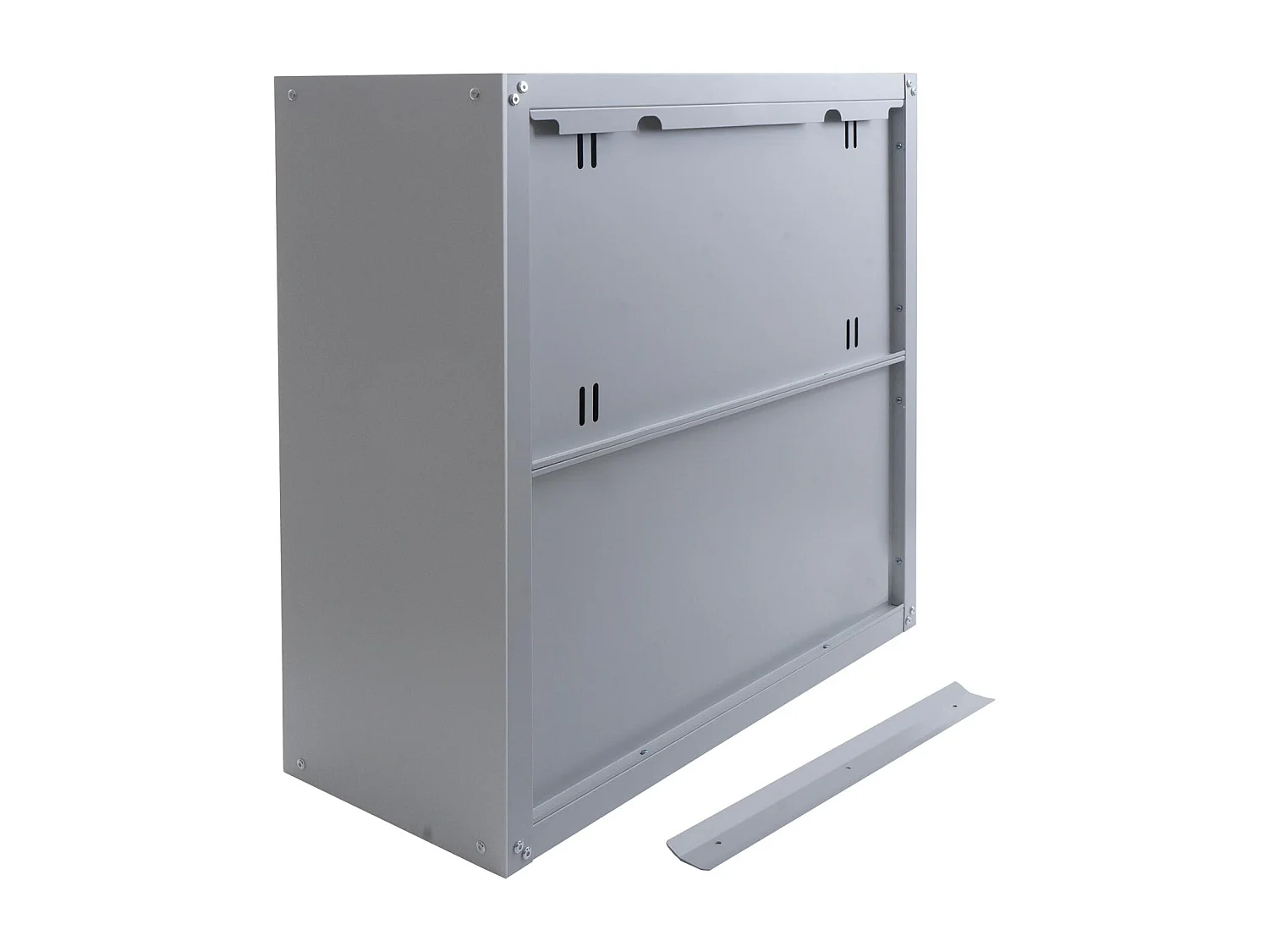 Armadio pensile MCW-O52, armadietto a muro, garage, con serratura, in acciaio 77x77x31cm ~ grigio chiaro