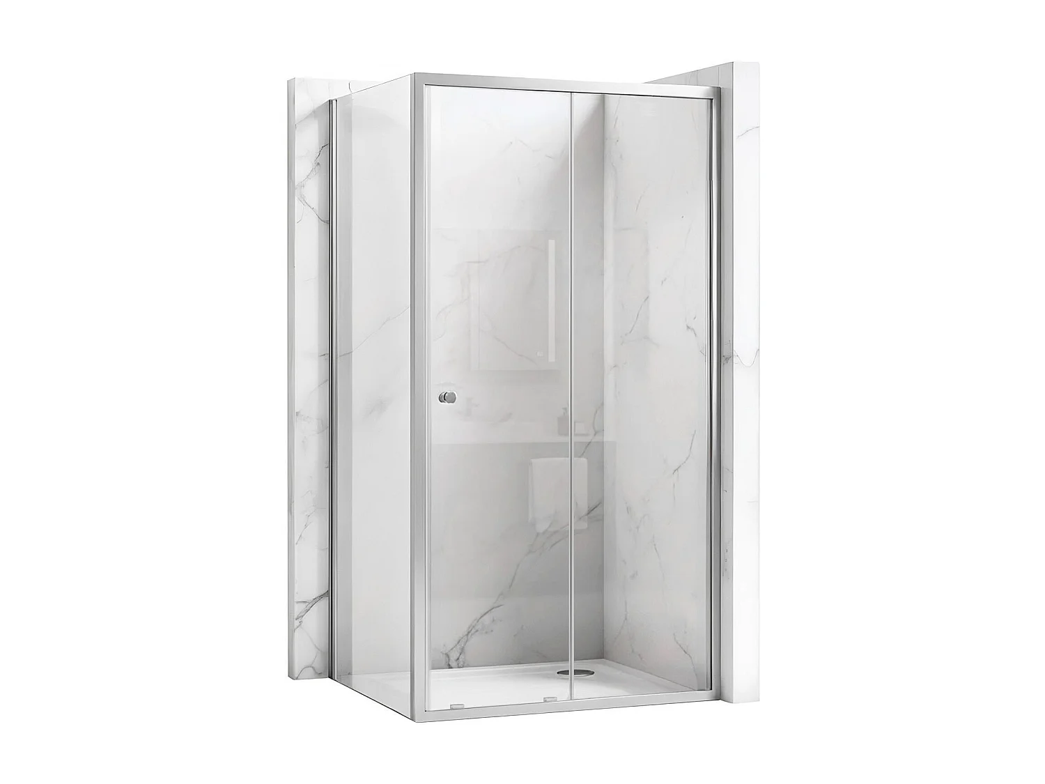 Cabina Doccia Rea Primo Slide 100X90 Chrome