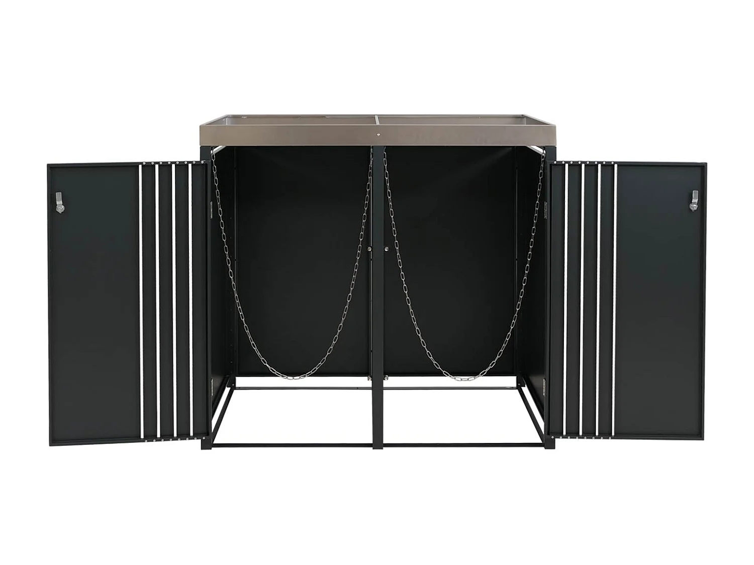 2er-Mülltonnenverkleidung MCW-O67, Anthrazit