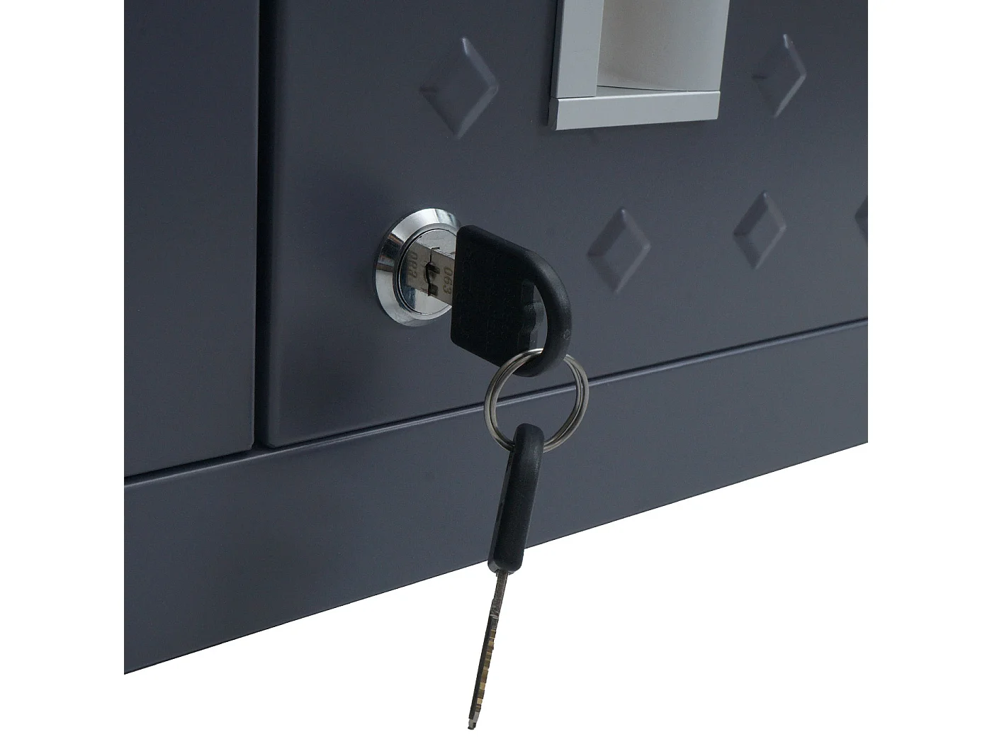 Armadio pensile MCW-O52, armadietto a muro, garage, con serratura, in acciaio 77x77x31cm ~ grigio scuro