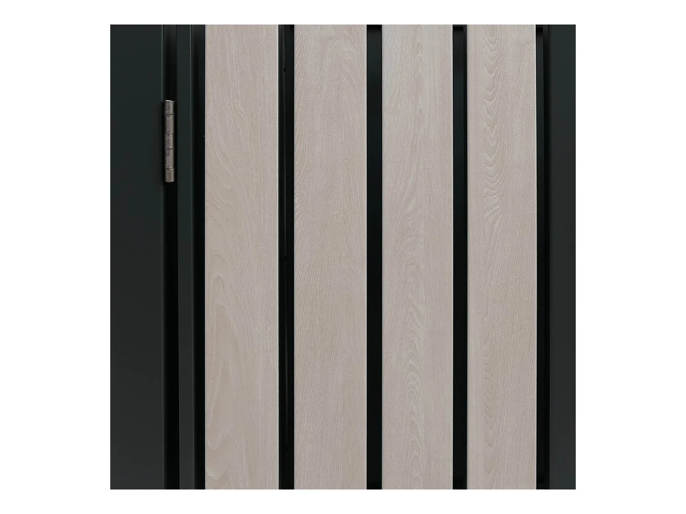 4er-Mülltonnenverkleidung MCW-O67, Anthrazit Holzoptik hell