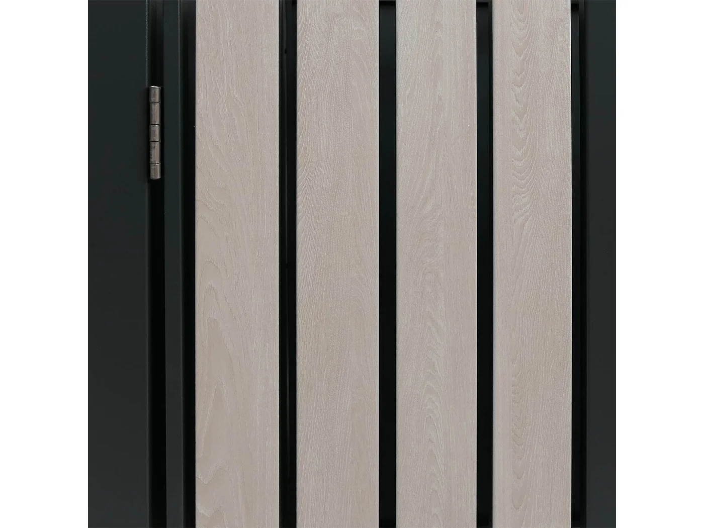 Mülltonnenverkleidung MCW-O67, Anthrazit Holzoptik hell