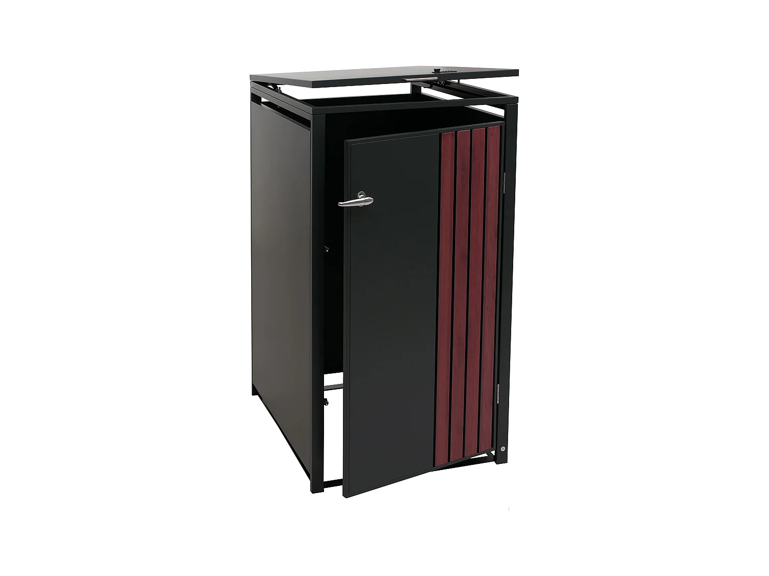 Osłona na pojemnik na śmieci 1 MCW-O67,  antracytowy wygląd drewna ciemny