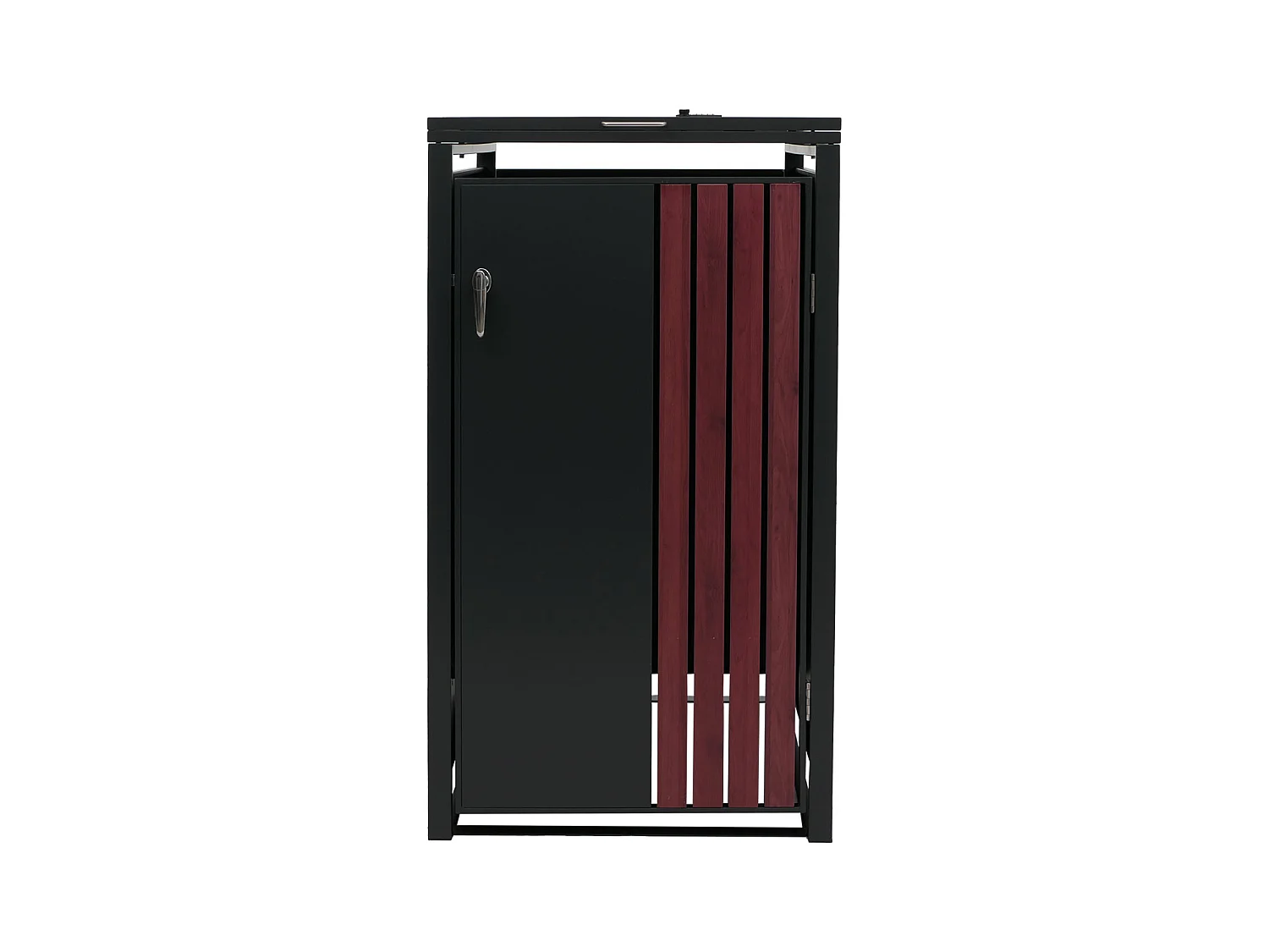 Osłona na pojemnik na śmieci 1 MCW-O67,  antracytowy wygląd drewna ciemny