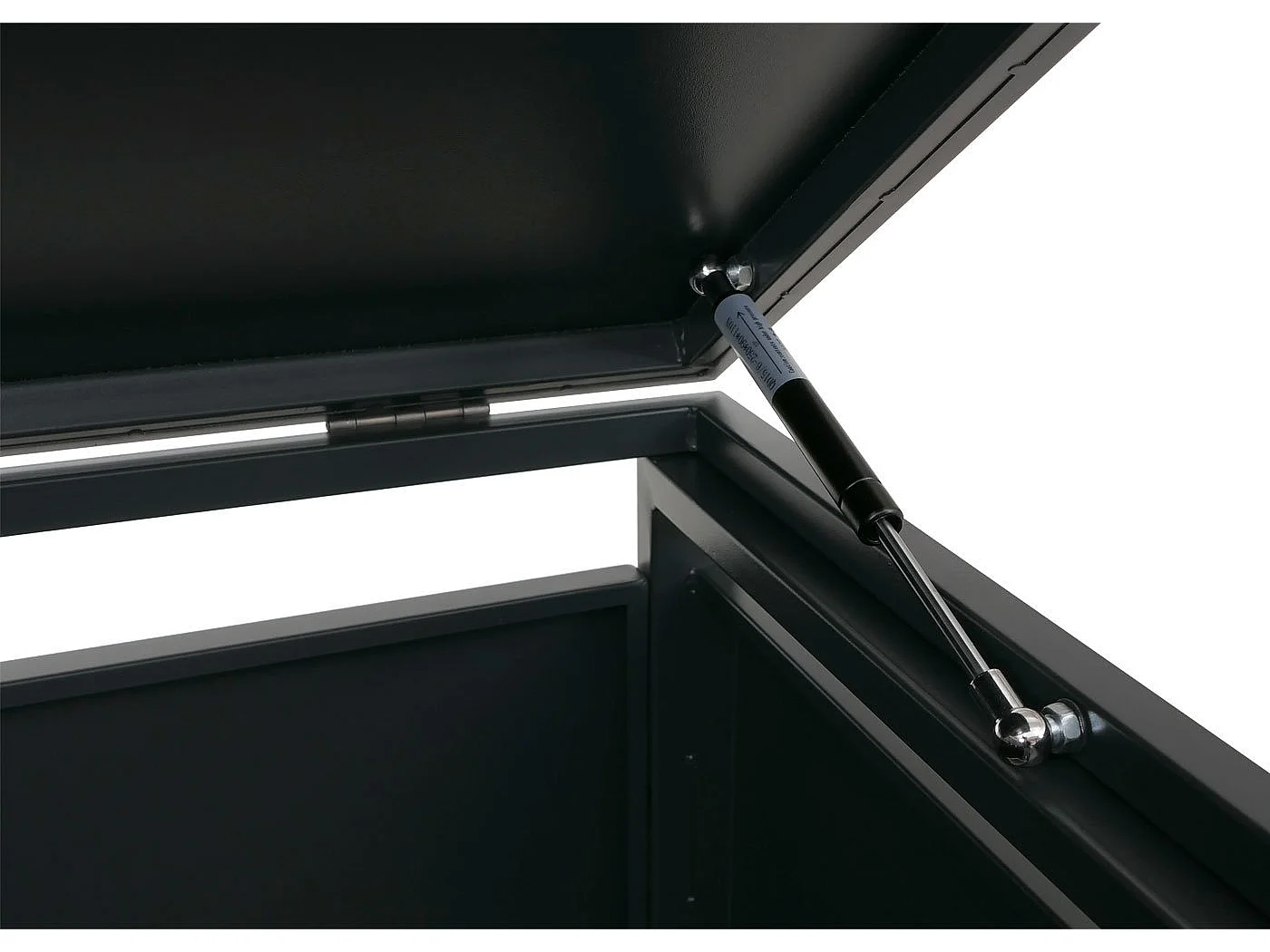 Copribidone singolo MCW-O67, copricassonetto con coperchio, metallo 122x68x84 cm 35 kg ~ antracite effetto legno scuro