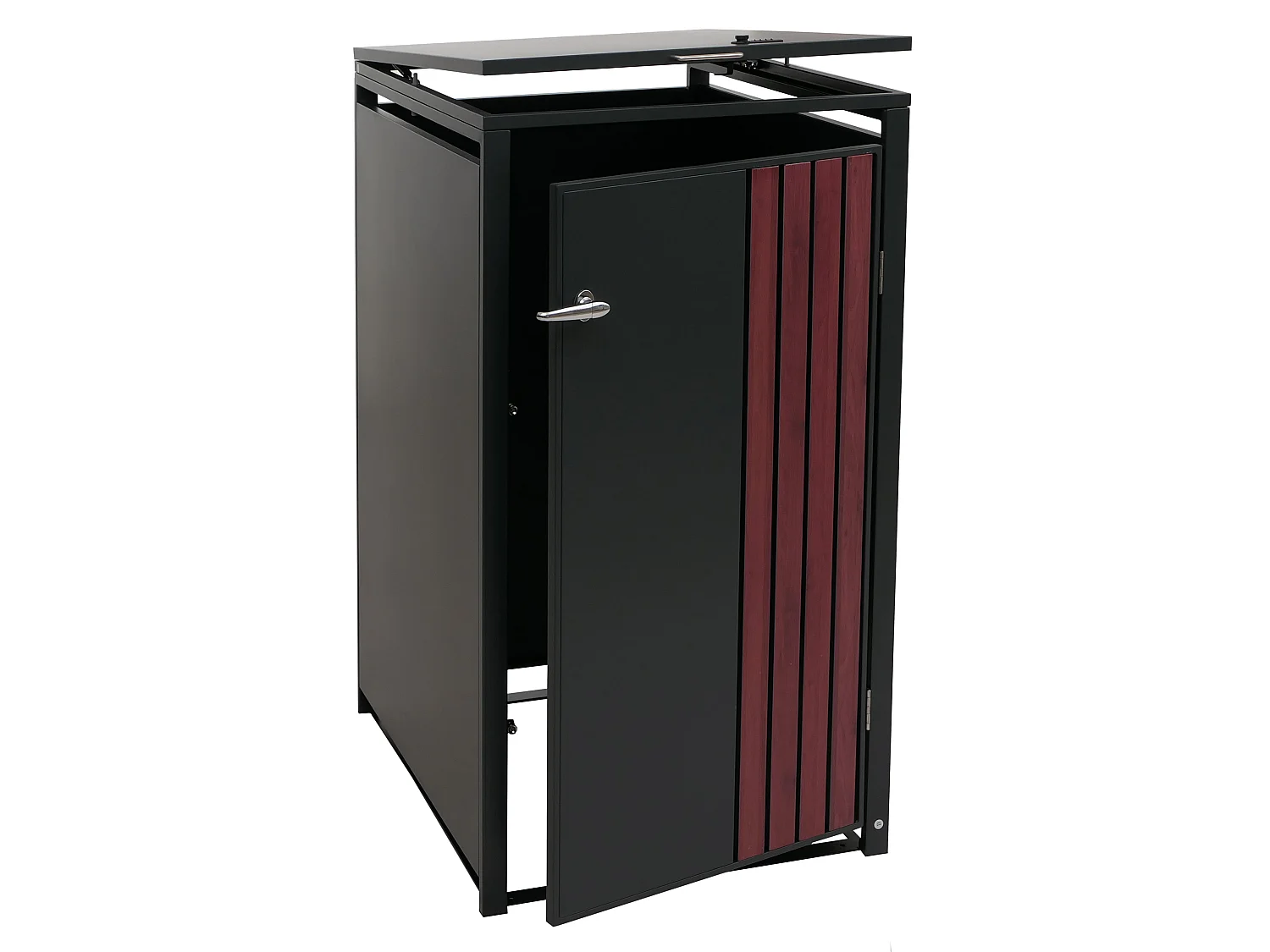 Osłona na pojemnik na śmieci 1 MCW-O67,  antracytowy wygląd drewna ciemny