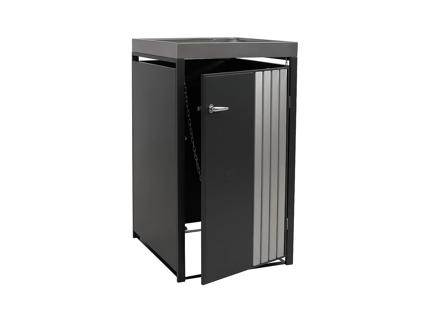 Osłona na pojemnik na śmieci 1 MCW-O67,  antracyt Stal szlachetna