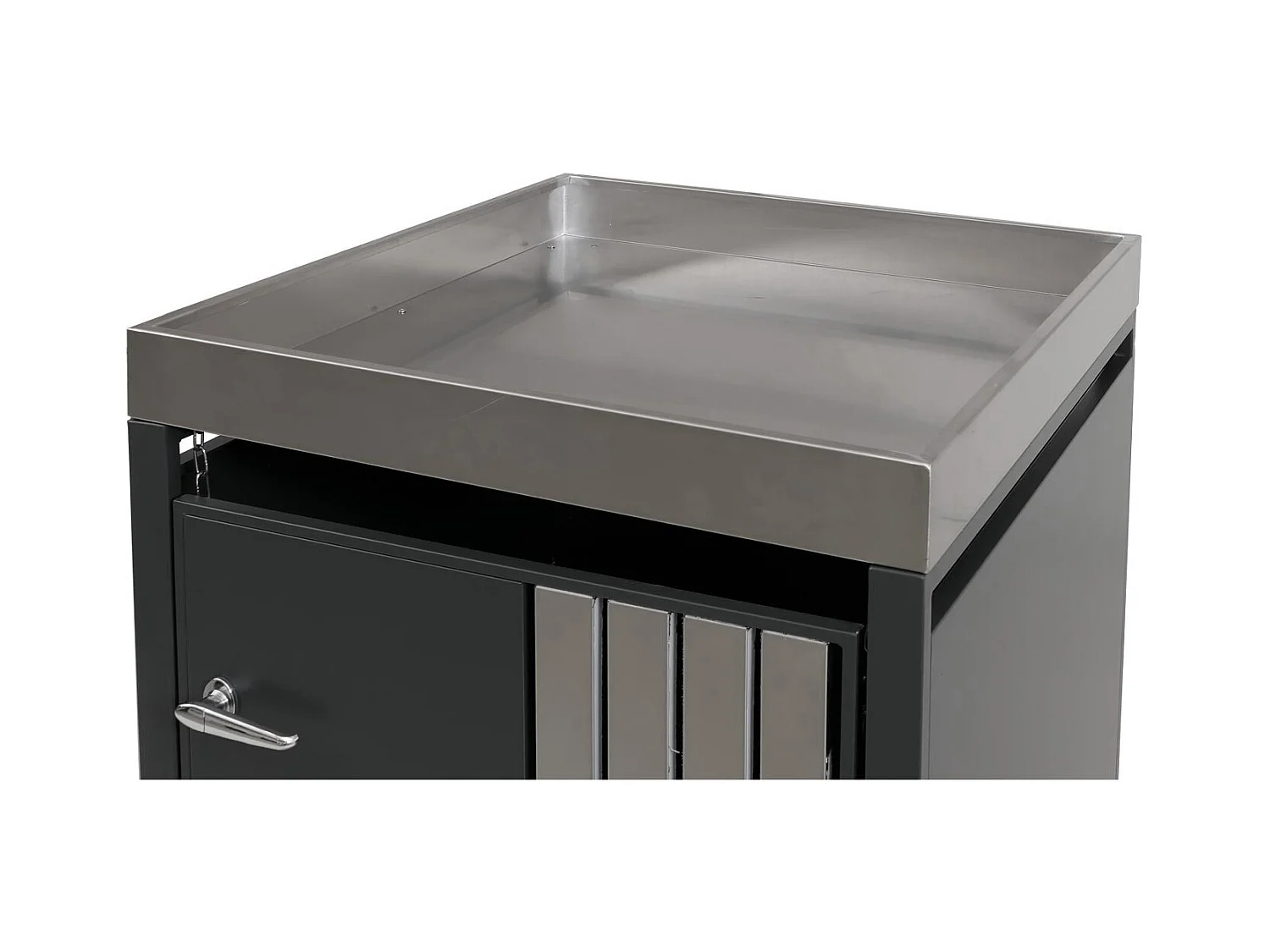 Osłona na pojemnik na śmieci 1 MCW-O67,  antracyt Stal szlachetna