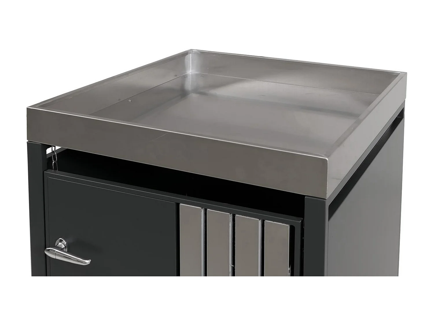 Osłona na pojemnik na śmieci 1 MCW-O67,  antracyt Stal szlachetna