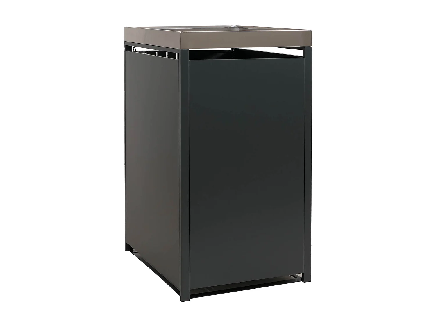1-persoons afvalcontaineromkasting MCW-O67,  antraciet roestvrij staal