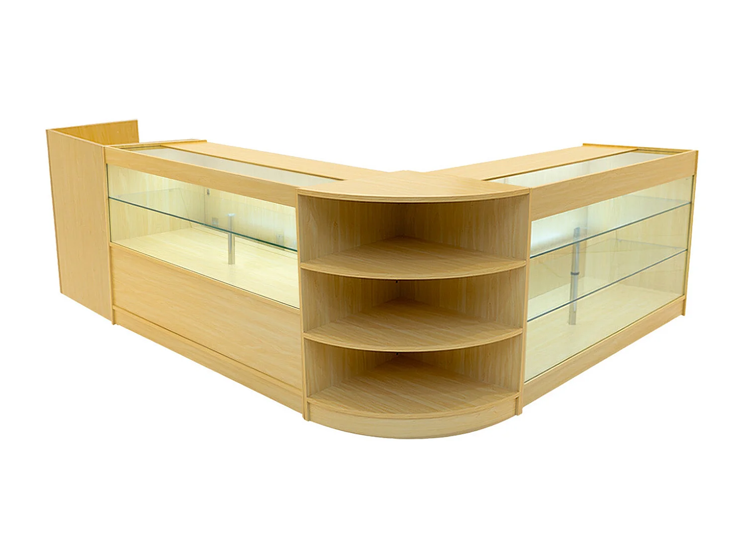 Theia LED Winkel Toonbank Set K1500, C1500, TB60 & LM60 - Esdoorn