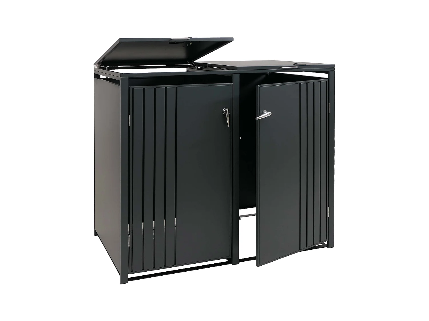 2er-Mülltonnenverkleidung MCW-O67, Anthrazit