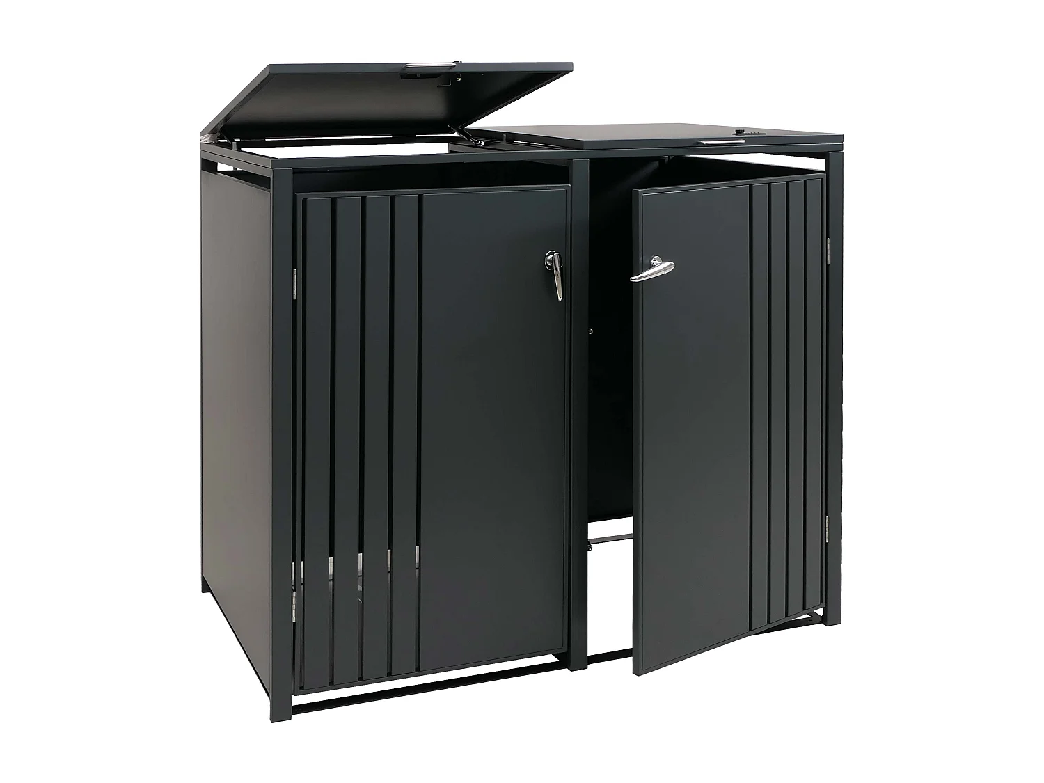 2er-Mülltonnenverkleidung MCW-O67, Anthrazit