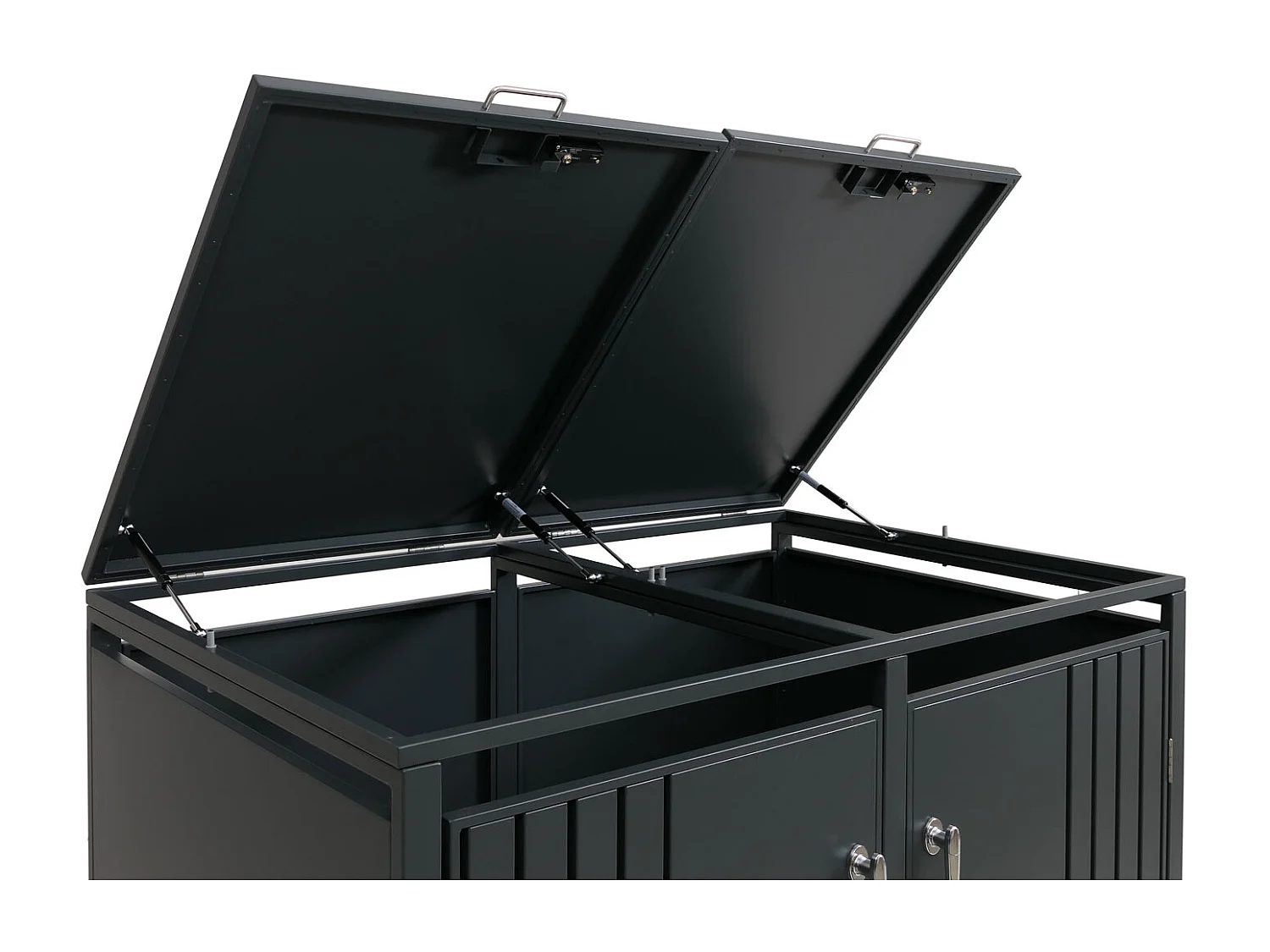 2er-Mülltonnenverkleidung MCW-O67, Anthrazit