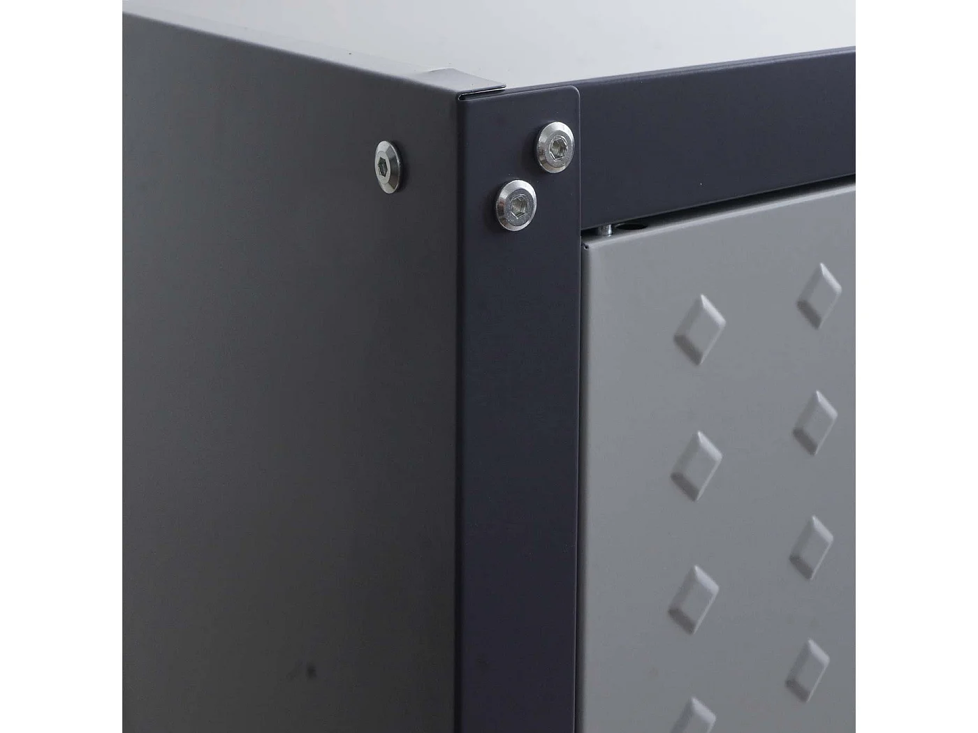 Armadio pensile MCW-O52, armadietto a muro, garage, con serratura, in acciaio 77x77x31cm ~ grigio chiaro/grigio scuro