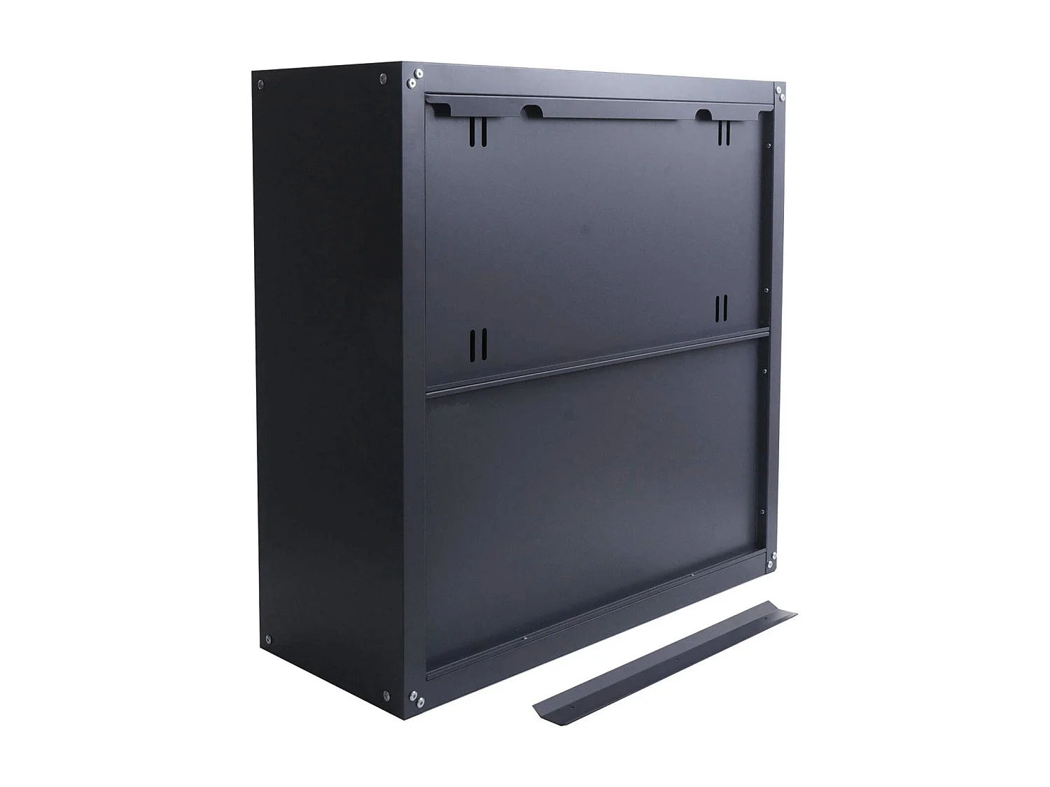 Armadio pensile MCW-O52, armadietto a muro, garage, con serratura, in acciaio 77x77x31cm ~ grigio chiaro/grigio scuro