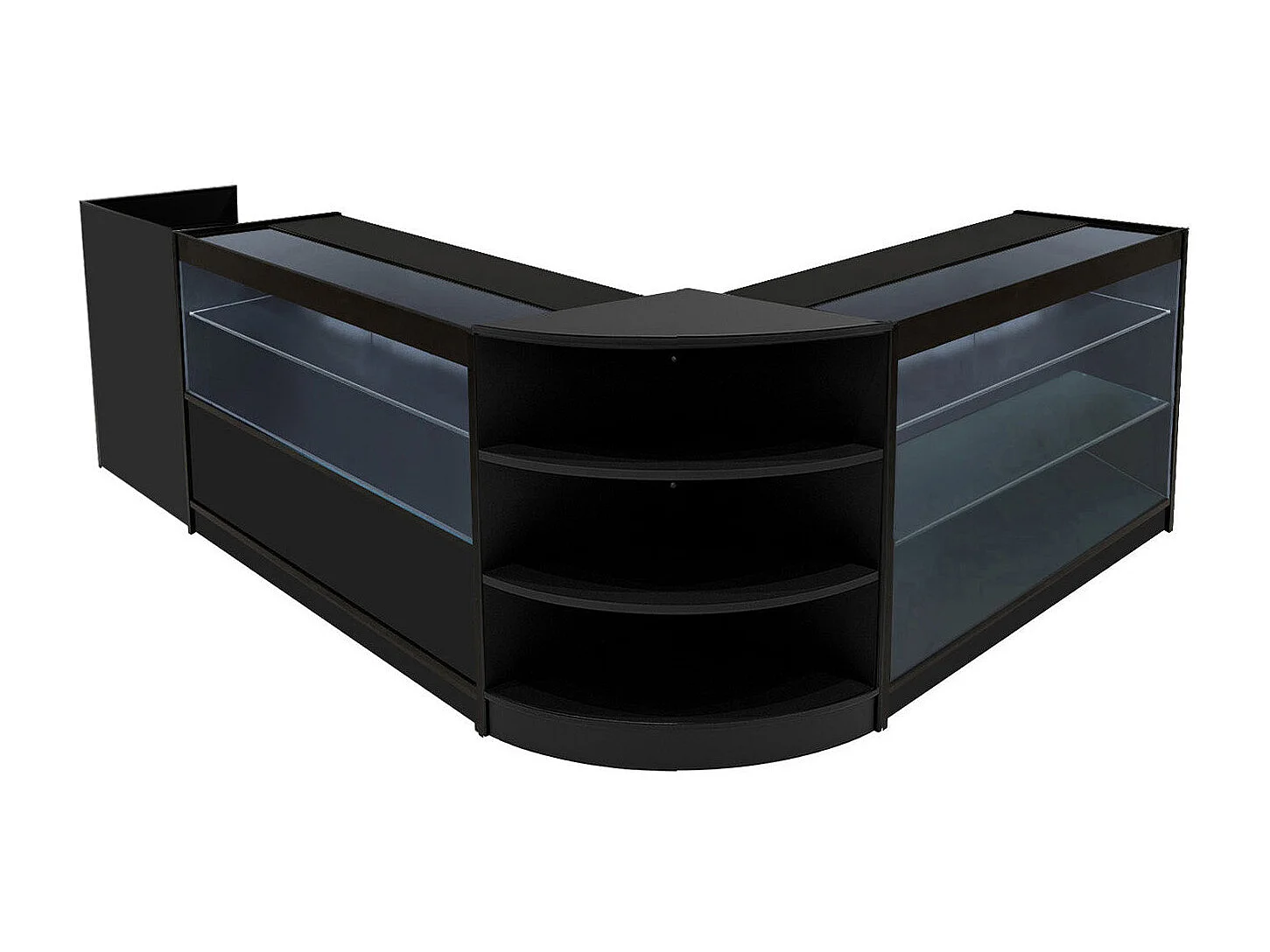 Theia LED Winkel Toonbank Set K1200, C1200, TB60 & LM60 - Zwart