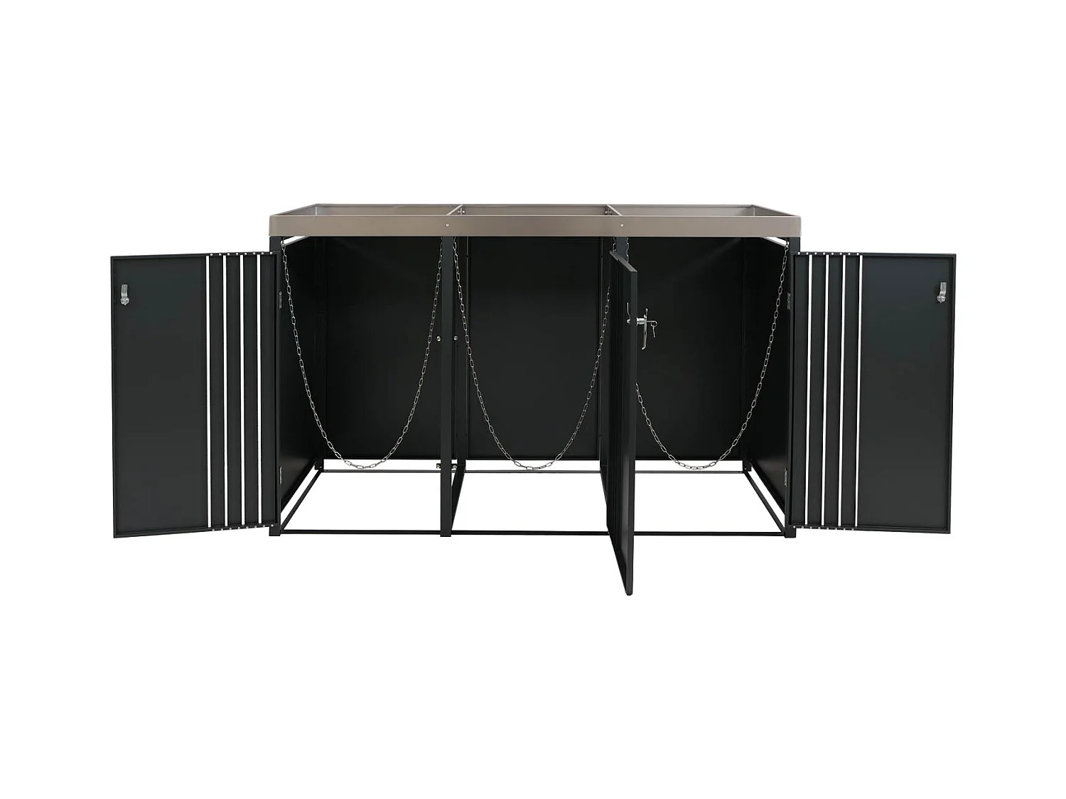 Osłona na trzy pojemniki na śmieci MCW-O67,  antracyt