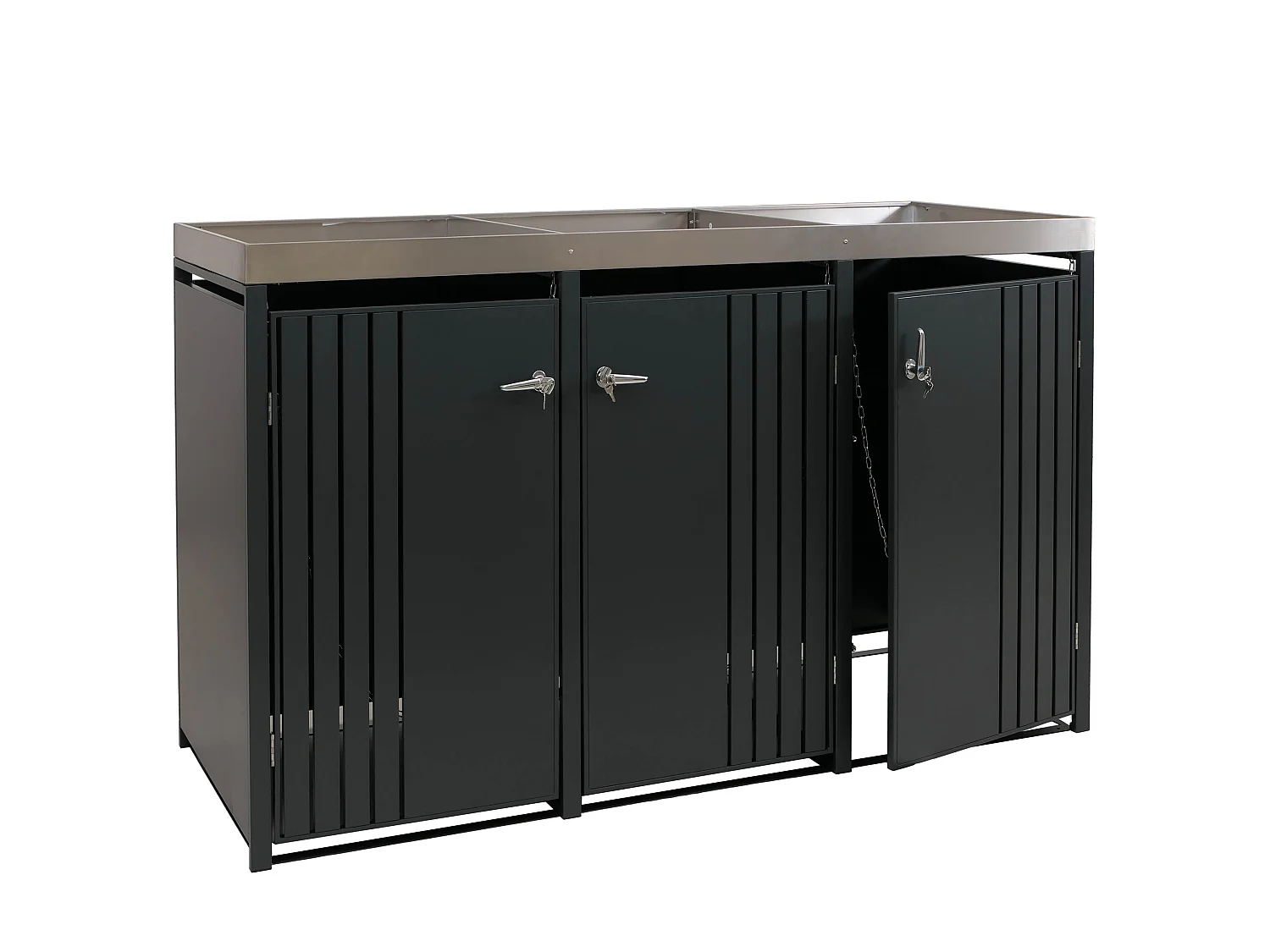 3-delige afvalbakbekleding MCW-O67,  antraciet