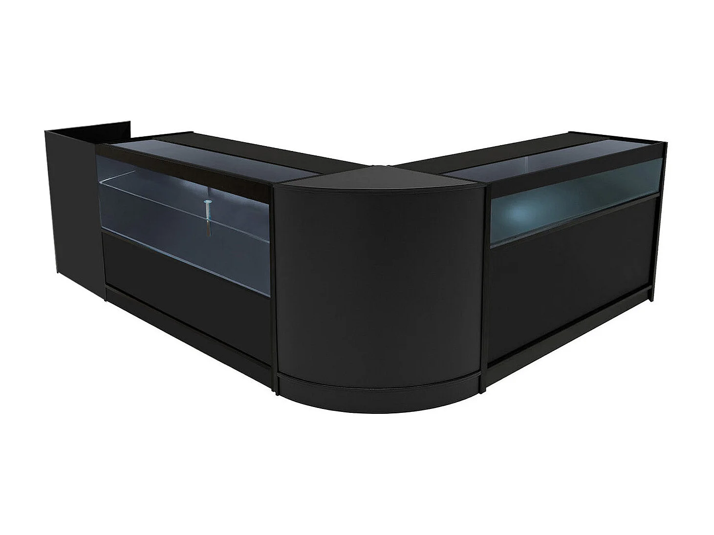 Gravity LED Verkaufstheken-Set CM60 + B1500 + C1500 + TB60 – Schwarz