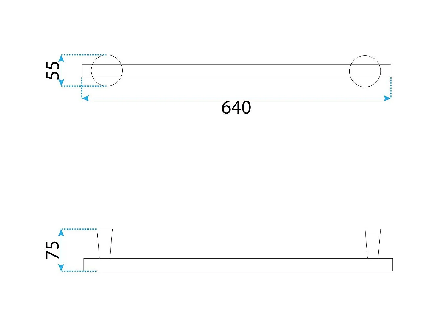 Badezimmeraufhänger Rea 16101 Aristo Brush Steel