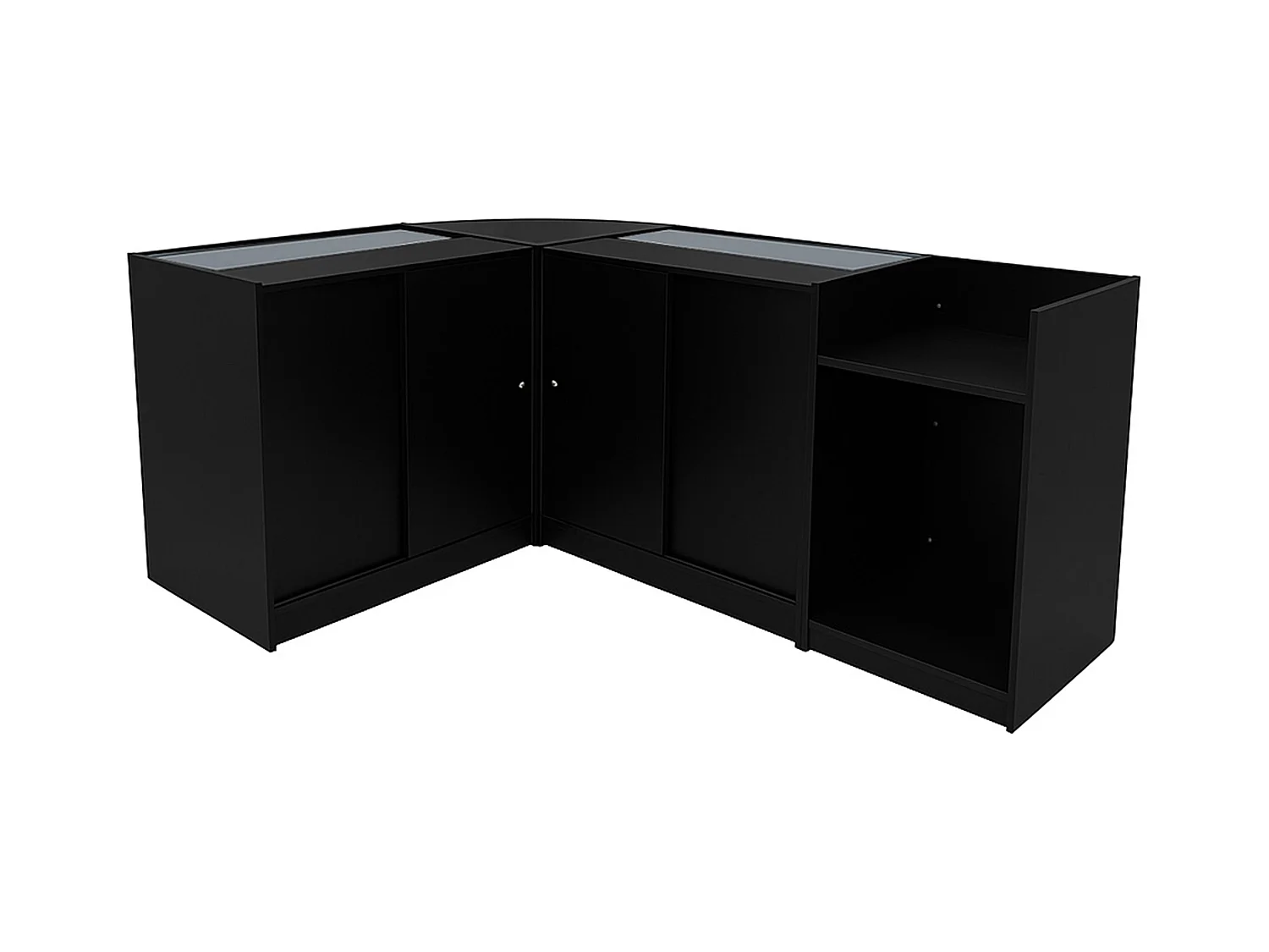 Gravity LED Verkaufstheken-Set CM60 + B900 + C900 + TB60 – Schwarz