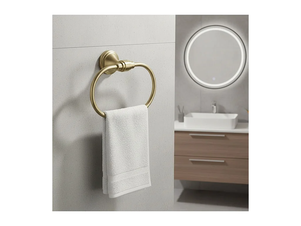 Badezimmeraufhänger Rea Ring 16101 Aristo Brush Gold