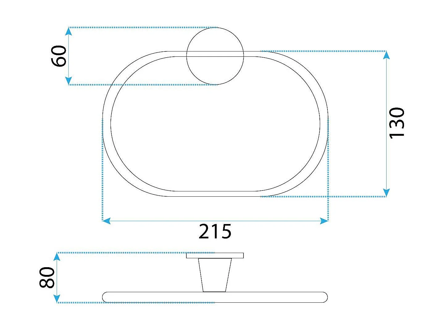 Badezimmeraufhänger Rea Ring 16101 Aristo Brush Gold
