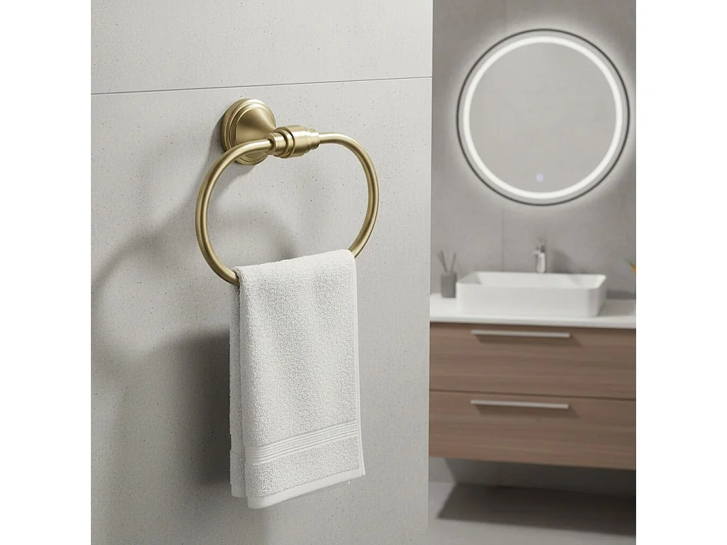 Badezimmeraufhänger Rea Ring 16101 Aristo Brush Gold