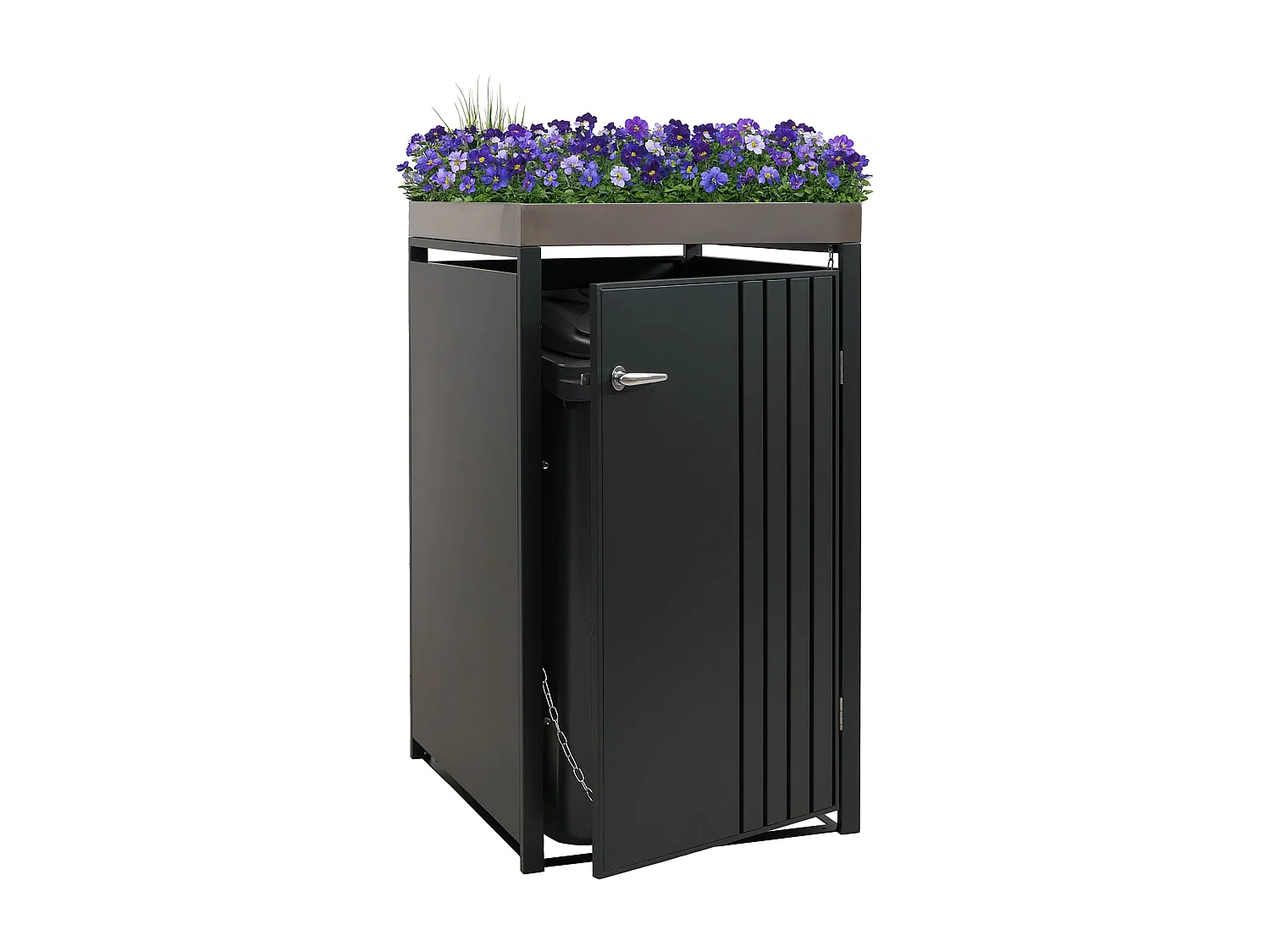 1er-Mülltonnenverkleidung MCW-O67, Anthrazit