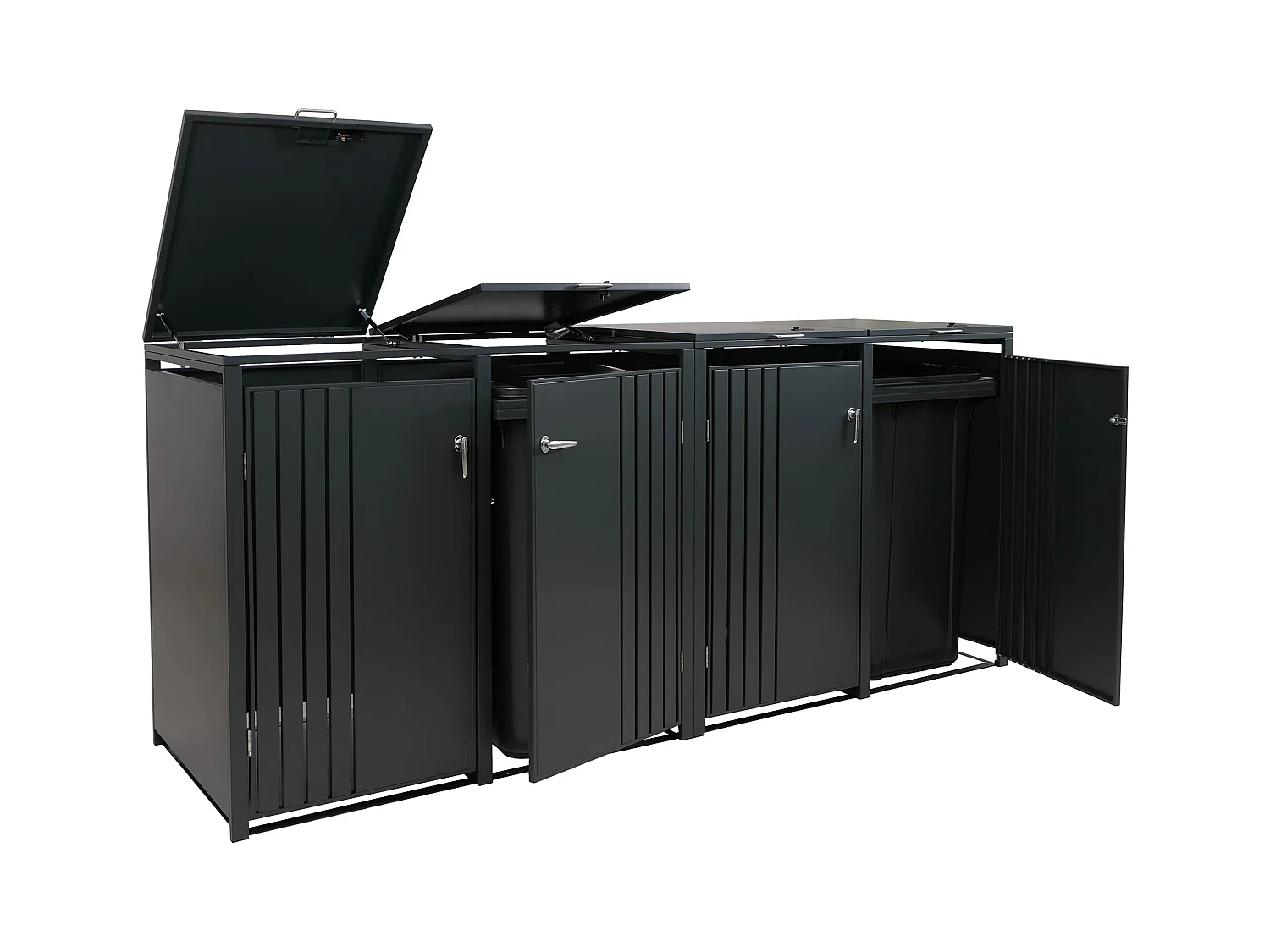 4er-Mülltonnenverkleidung MCW-O67, Anthrazit