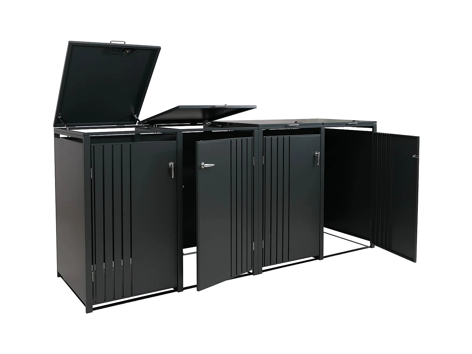 4er-Mülltonnenverkleidung MCW-O67, Anthrazit