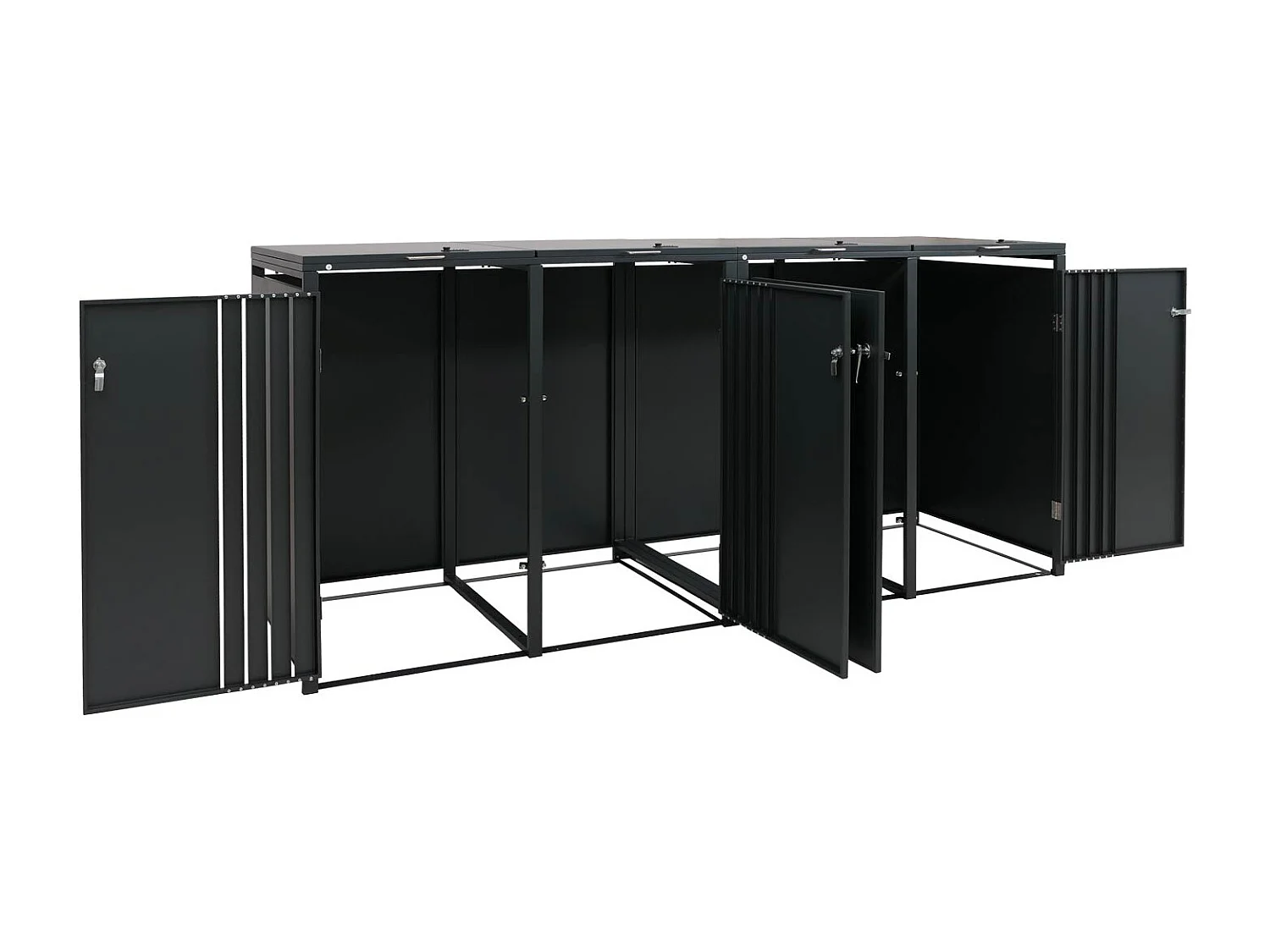 4er-Mülltonnenverkleidung MCW-O67, Anthrazit