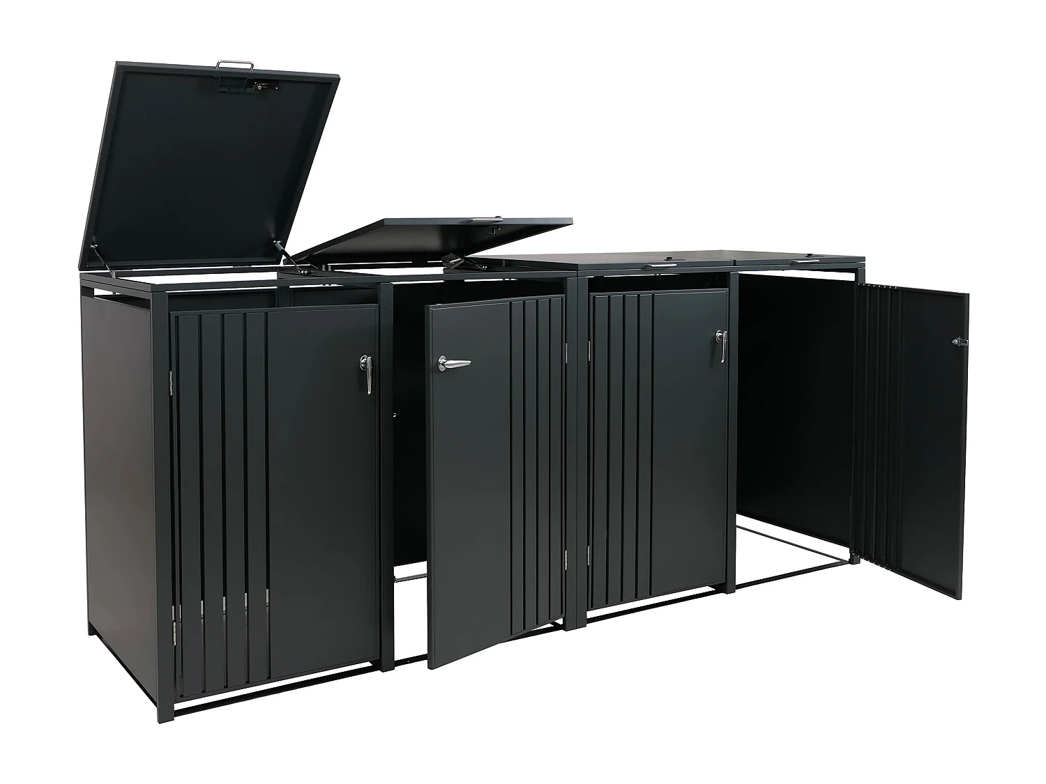 Osłona na 4 pojemniki na śmieci MCW-O67,  antracytowy