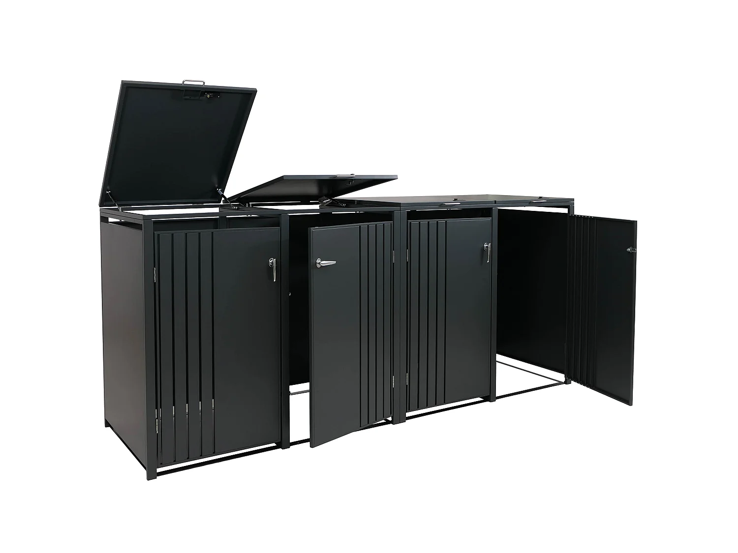 Osłona na 4 pojemniki na śmieci MCW-O67,  antracytowy