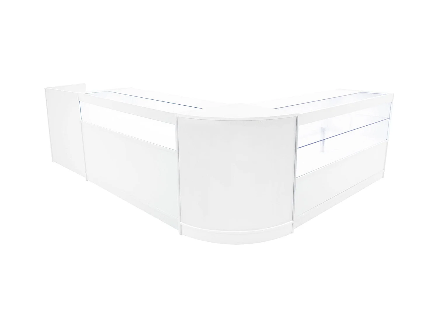 Set Mostradores Comerciales con Luz LED "GRAVITY"  CM60 + B1500 + C1500 + TB60 – Blanco