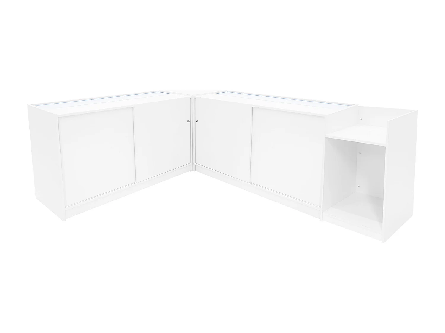 Comptoirs de Vente à LED Ensemble Gravity - Blanc CM60, B1500, C1500, TB60