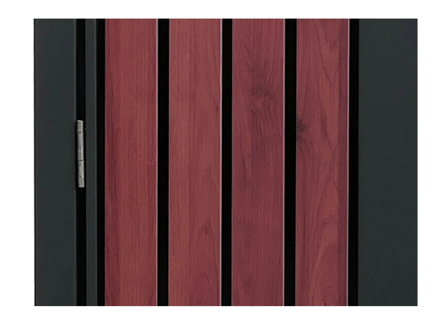 4er-Mülltonnenverkleidung MCW-O67, Anthrazit Holzoptik dunkel