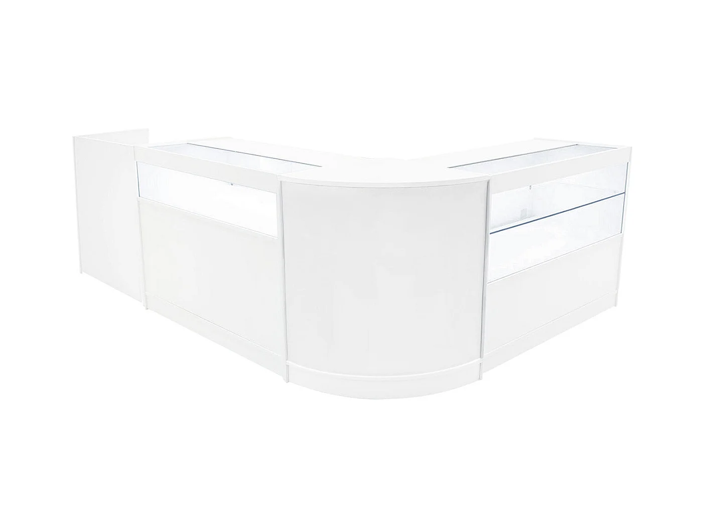 Set Mostradores Comerciales con Luz LED "GRAVITY"  CM60 + B1200 + C1200 + TB60 – Blanco