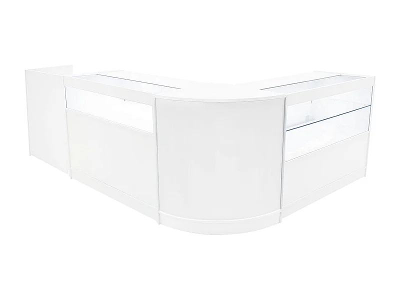 Set Banconi Bianco Gravity LED B1200 C1200 CM60 TB60 con Vetrina e Serratura