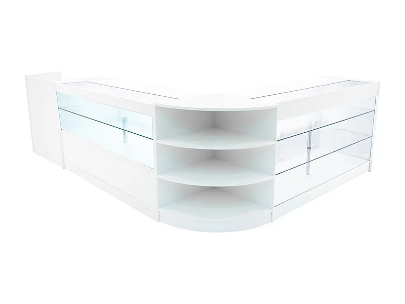 Theia LED Verkaufstheken-Set LM60 + C1500 + K1500 + TB60 – Weiß