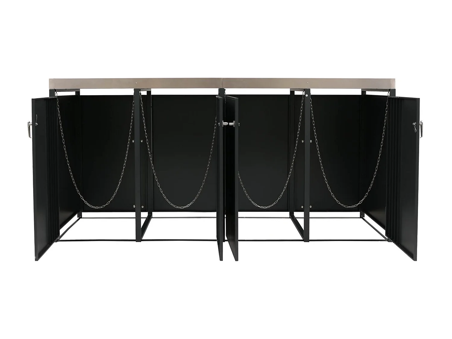 4er-Mülltonnenverkleidung MCW-O67, Anthrazit