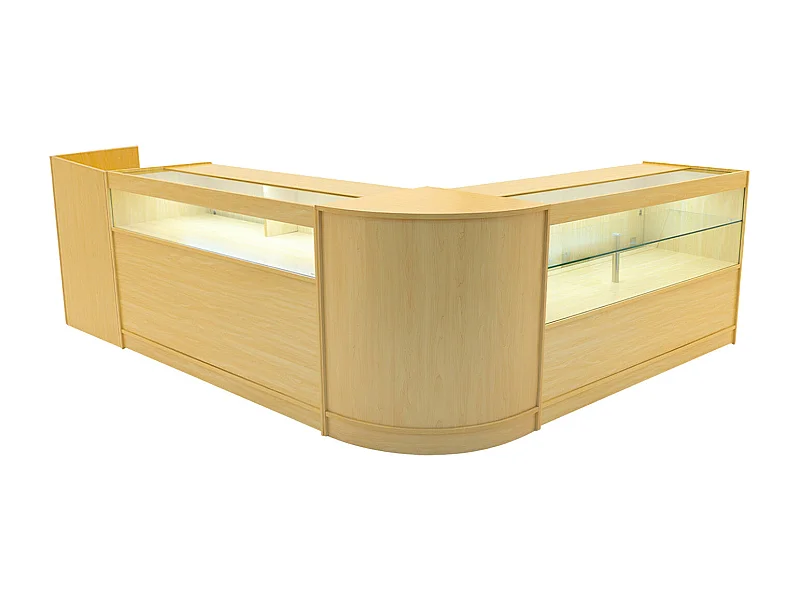 Gravity LED Winkel Toonbank Set B1500, C1500, TB60 & CM60 - Esdoorn