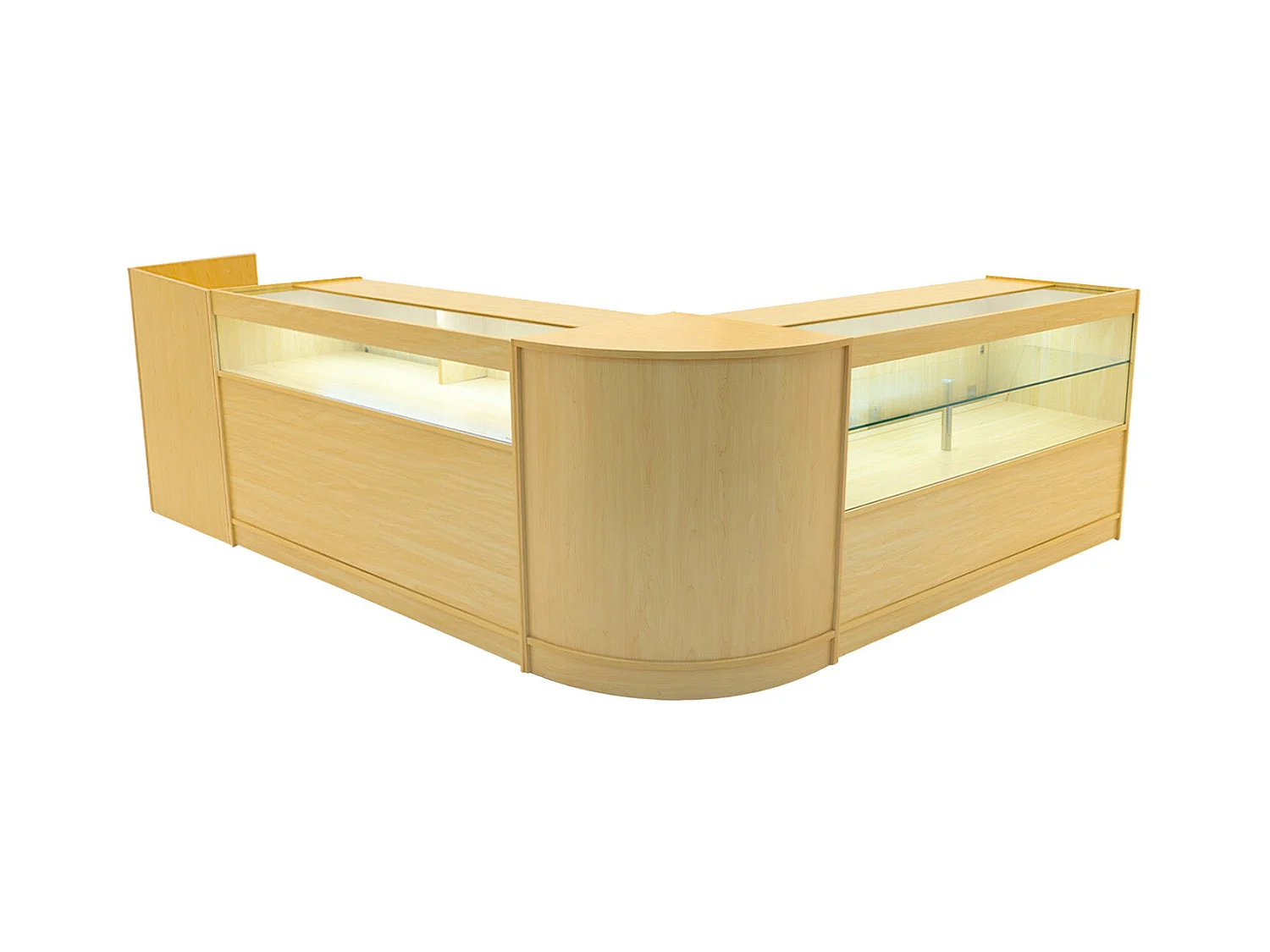 Gravity LED Verkaufstheken-Set CM60 + B1500 + C1500 + TB60 – Ahorn