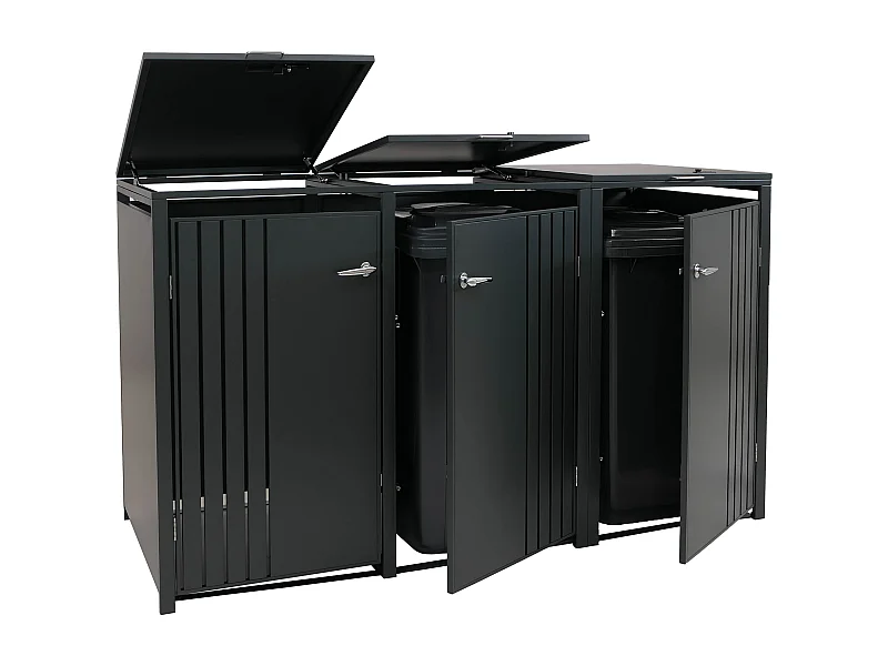 Afvalcontainerbehuizing voor 2 containers MCW-O67,  antraciet