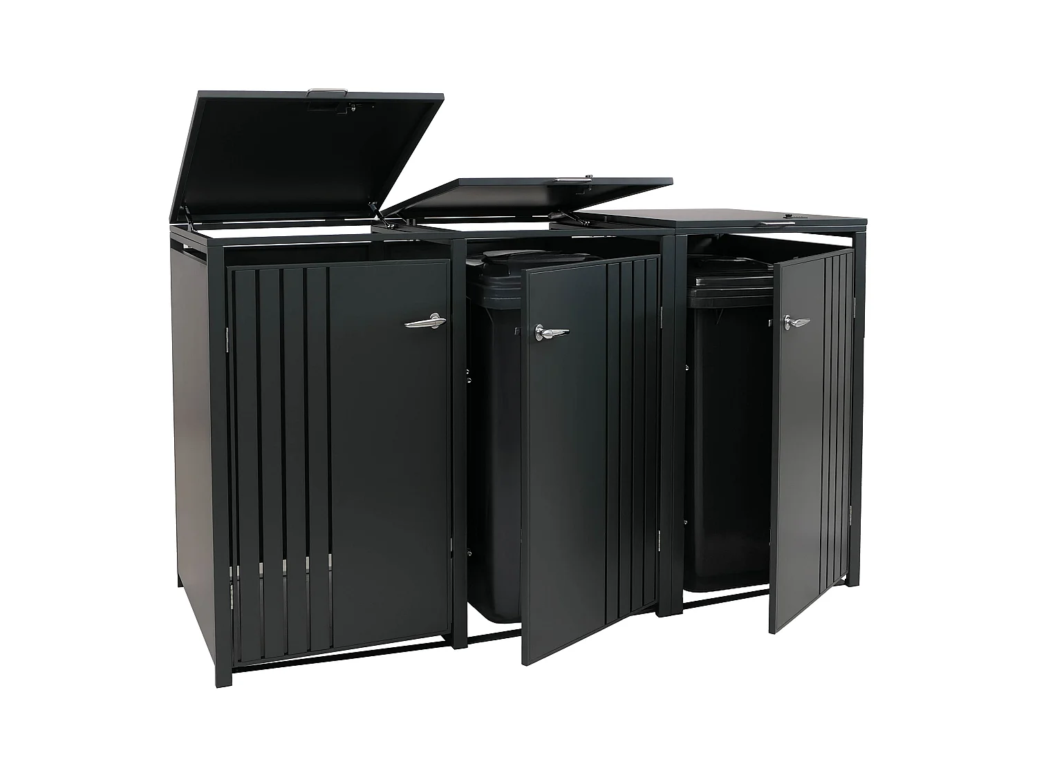 Osłona na dwa pojemniki na śmieci MCW-O67,  antracyt