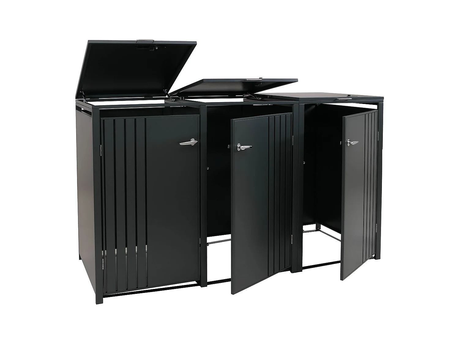 Osłona na dwa pojemniki na śmieci MCW-O67,  antracyt