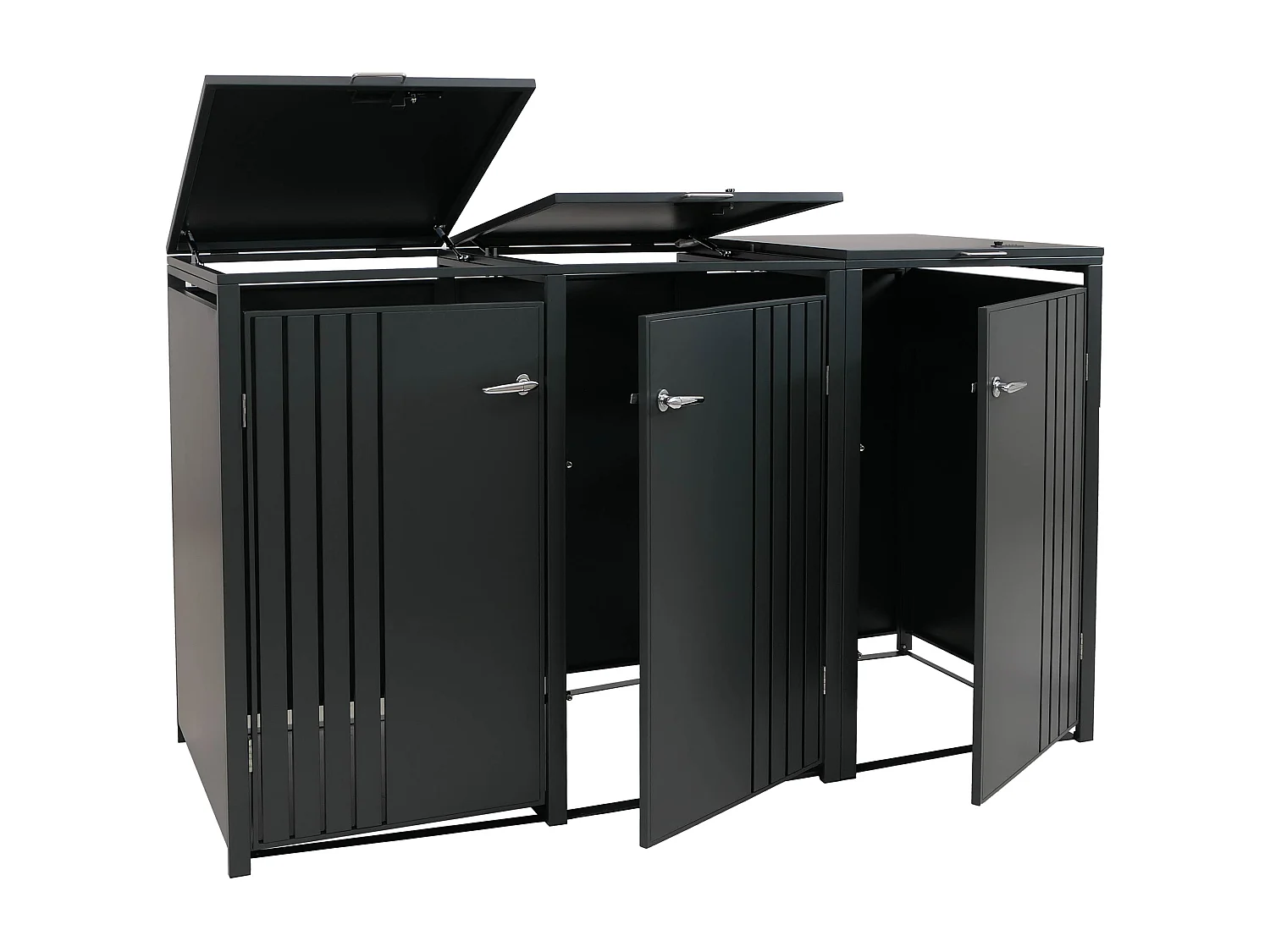 2er-Mülltonnenverkleidung MCW-O67, Anthrazit