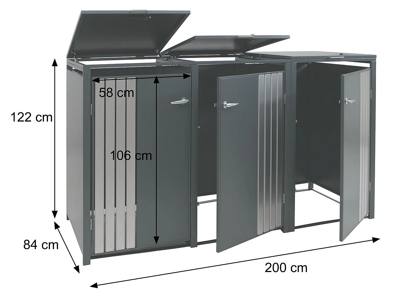 Afvalcontainerbekleding MCW-O67,  antraciet